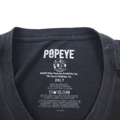 POPEYE ポパイ ビッグサイズ Tシャツ 2XL ブラック キャラクター コットン ホンジュラス製
