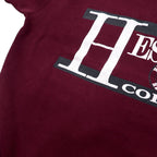 JAN SPORT USA Made 90s College Print Sweatshirt L Bordeaux Cotton HESSTON COLLEGE