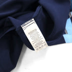 GEORGE Short Sleeve Open Collar Box Shirt, Size L, Navy, Rayon and Polyester