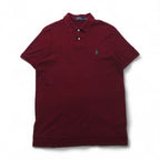POLO RALPH LAUREN polo shirt, size L, burgundy cotton with small pony embroidery