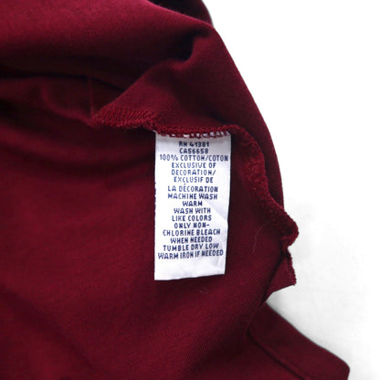 POLO RALPH LAUREN ポロシャツ L ボルドー コットン スモールポニー刺繍