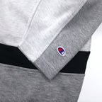 Champion 90s V-neck raglan sweatshirt, 4XL, grey, script logo, big size