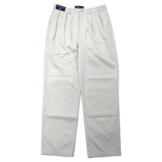 日本然リトテ-古着オンライン-Polo by Ralph Lauren 2タック チノパンツ 32 ベージュ コットン ANDREW PANT 未使用品-POLO BY RALPH LAUREN 2 TUCK Chino Pants 32 Beige Cotton Andrew Pant Unused