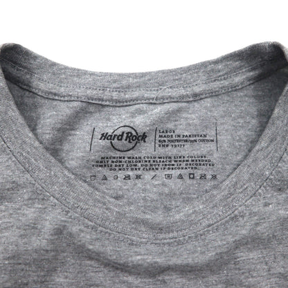Hard Rock CAFE レコード プリント Tシャツ L グレー コットン UNITED WE ROCK