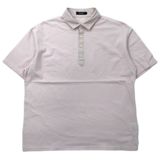 日本然リトテ-古着オンライン-BURBERRY BLACK LABEL ポロシャツ 4 ピンク コットン ワンポイントロゴ 日本製-Burberry Black Label Polo Shirt 4 Pink Cotton One Point Logo Japan MADE