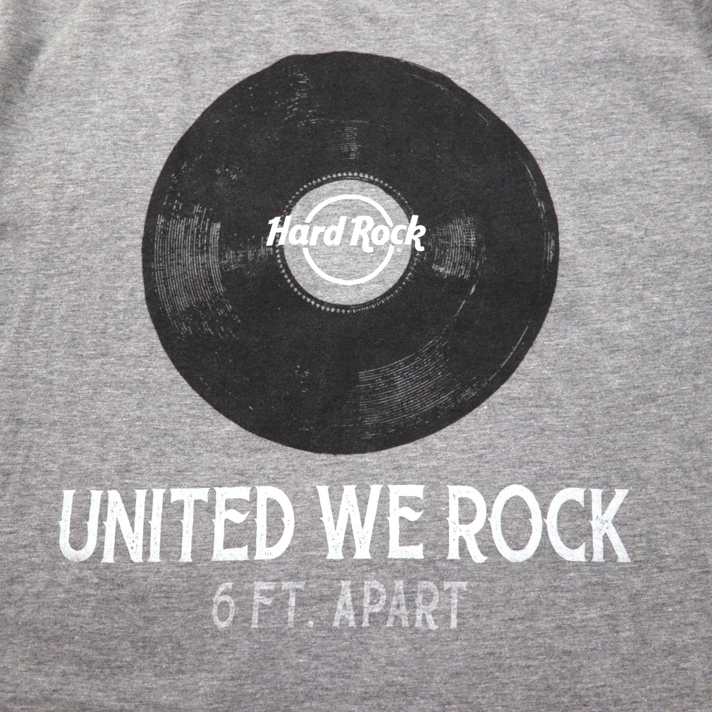 Hard Rock CAFE レコード プリント Tシャツ L グレー コットン UNITED WE ROCK