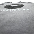 Hard Rock Cafe Record Print T-Shirt, Size L, Gray Cotton, UNITED WE ROCK