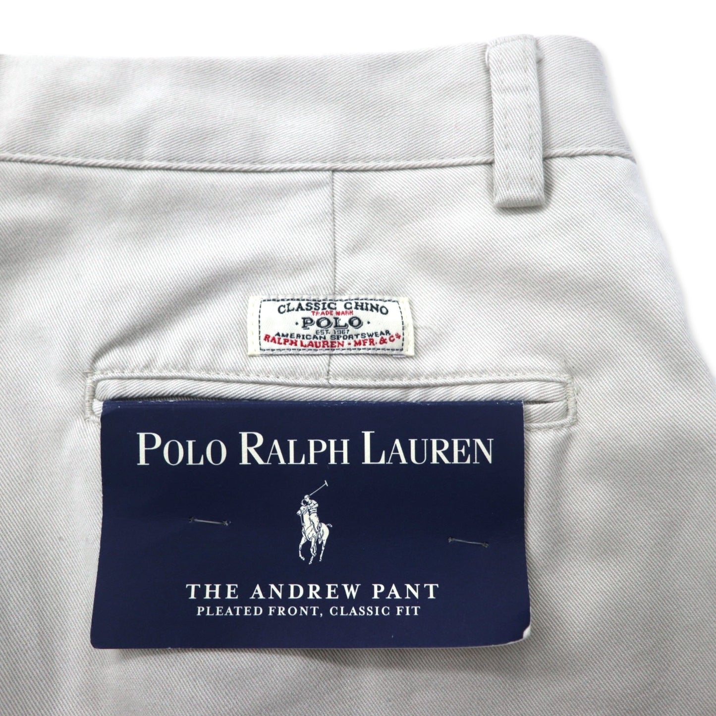 Polo by Ralph Lauren 2タック チノパンツ 32 ベージュ コットン ANDREW PANT 未使用品