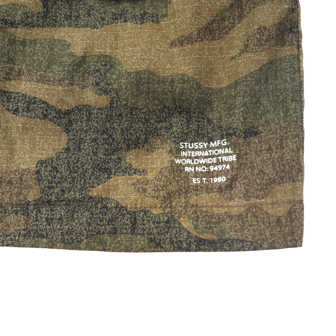 stussy M-65 Field Jacket M Khaki Camouflage Cotton Drawcord