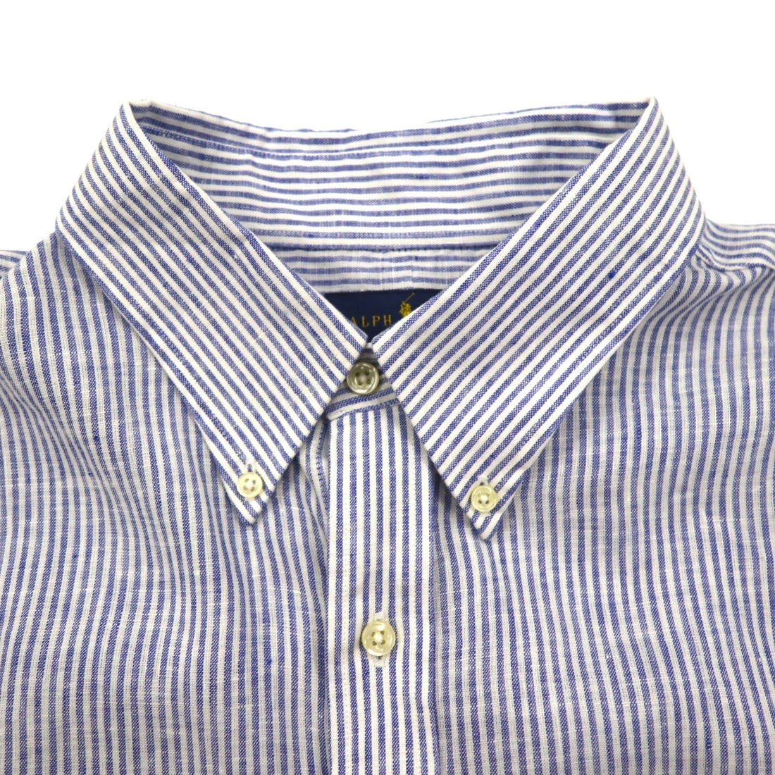 Polo Ralph Lauren Button-Down Linen Shirt, XL, Blue, Linen Stripe, Classic Fit, Easy Care, Oversized