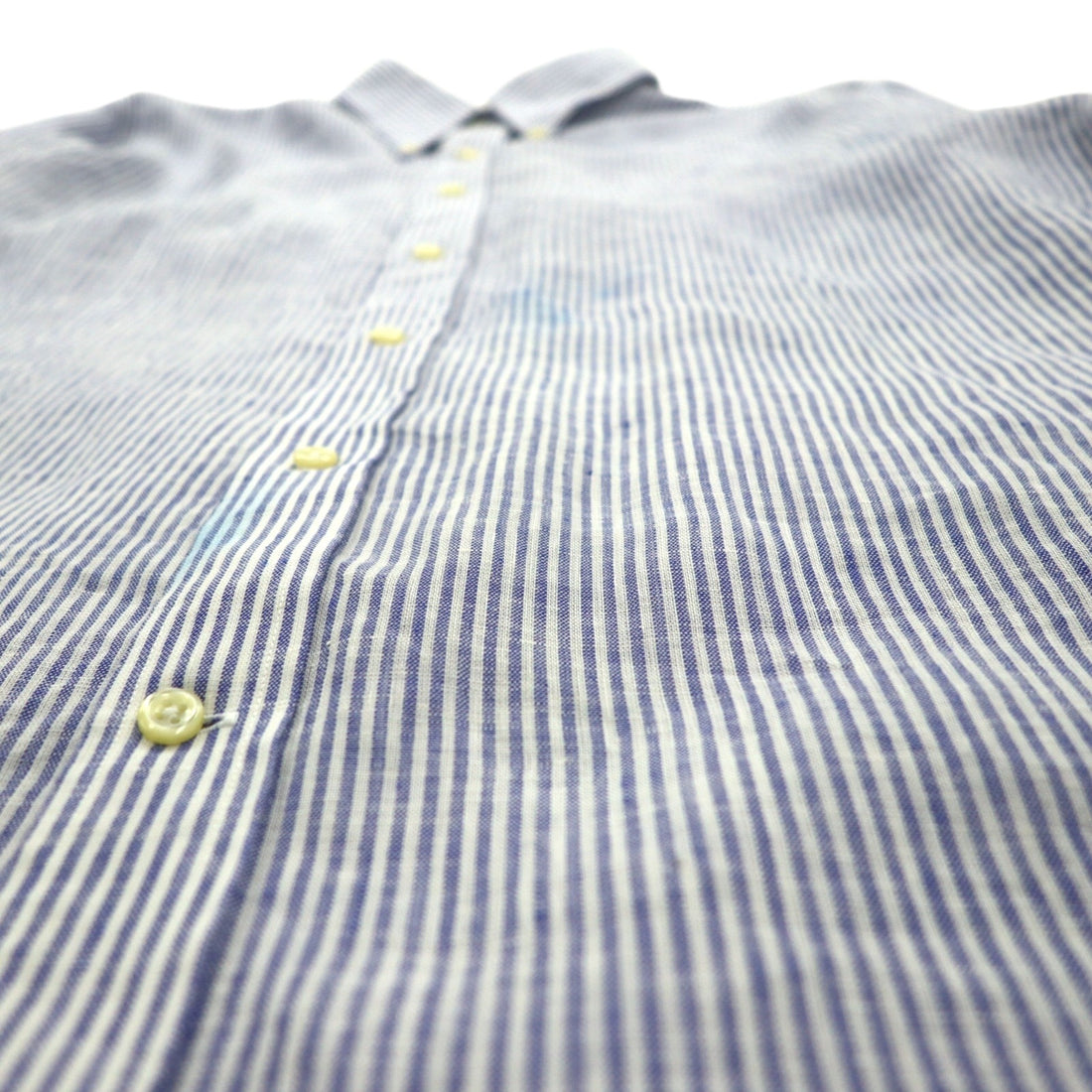 Polo Ralph Lauren Button-Down Linen Shirt, XL, Blue, Linen Stripe, Classic Fit, Easy Care, Oversized