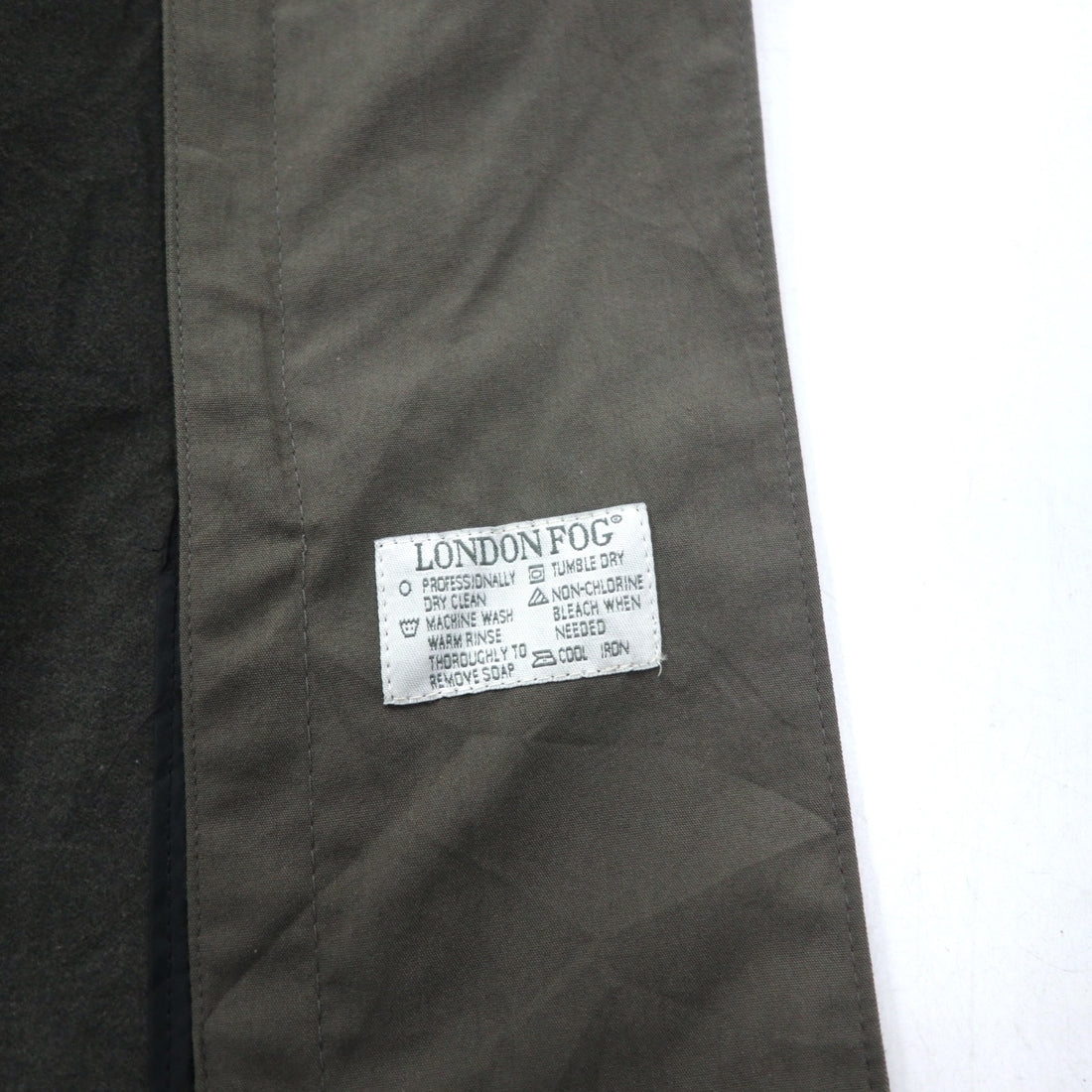 LONDON FOG ステンカラーコート XL グレー ポリエステル コットン ライナー着脱式
