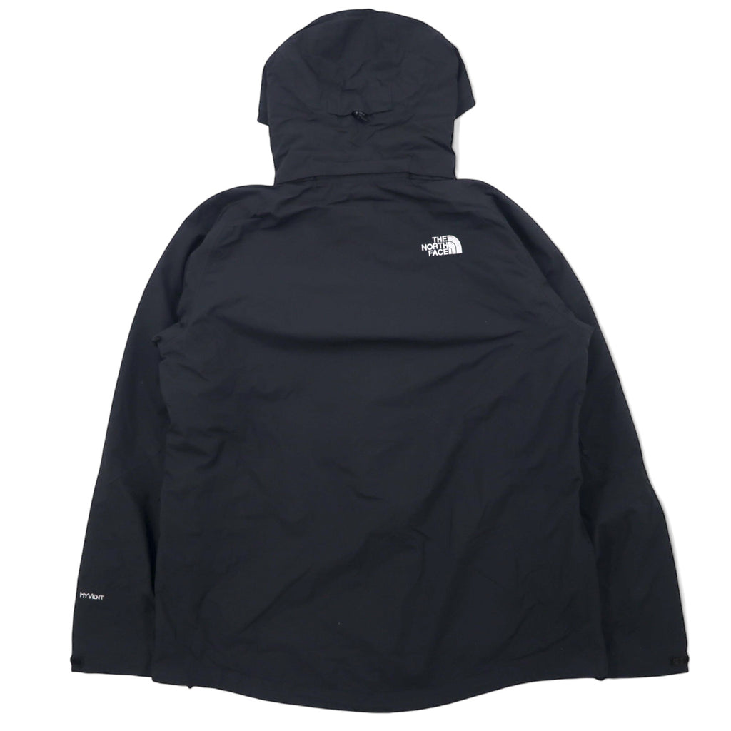 THE NORTH FACE Mountain Parka M Black Nylon HYVENT Water repellent Breathable Zip-in-zip US standard