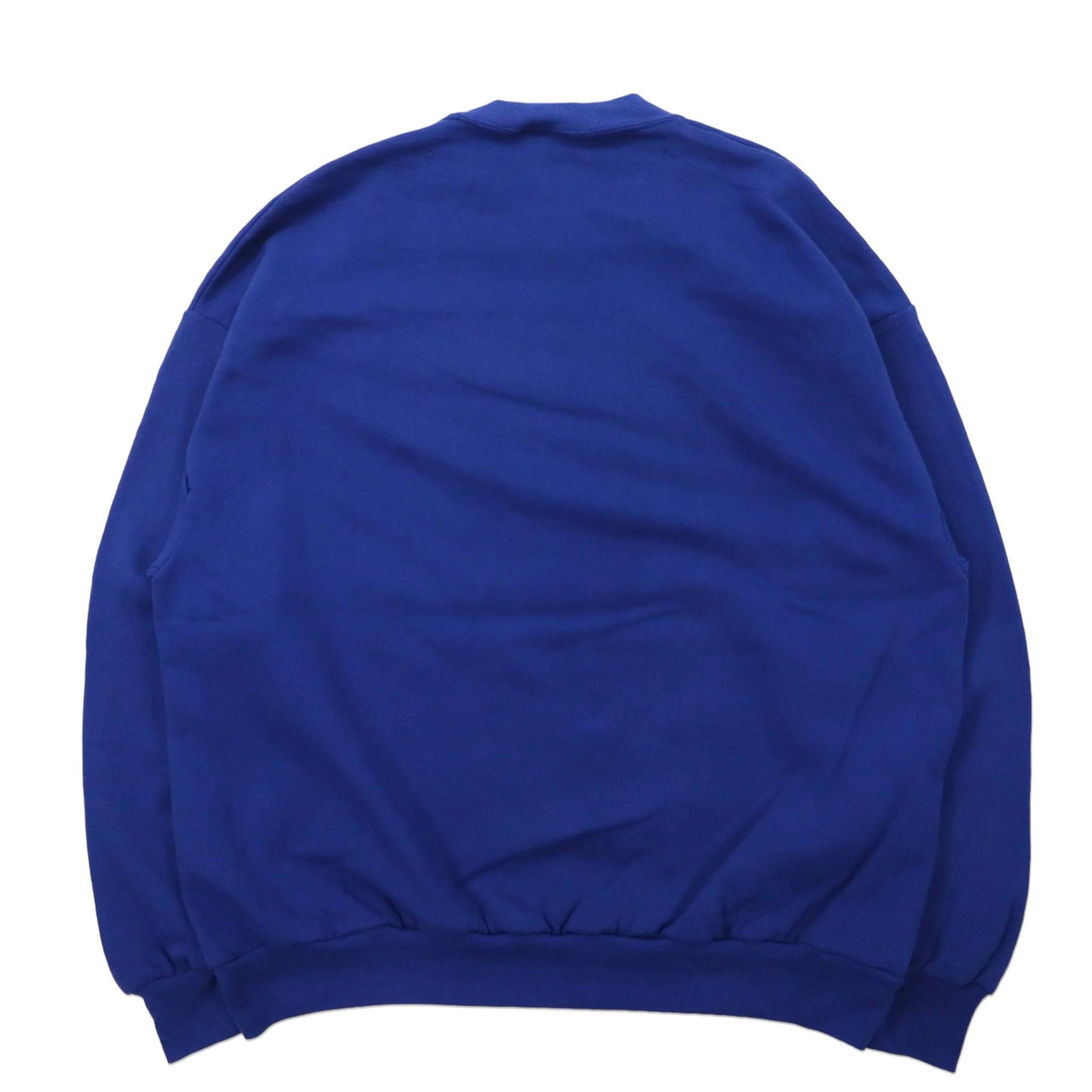 Made in USA JERZEES Big Size College Print Sweatshirt 2X Blue Cotton Brushed Back ALFRED E. BEACH HIGH 90's