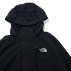 THE NORTH FACE Mountain Parka M Black Nylon HYVENT Water repellent Breathable Zip-in-zip US standard