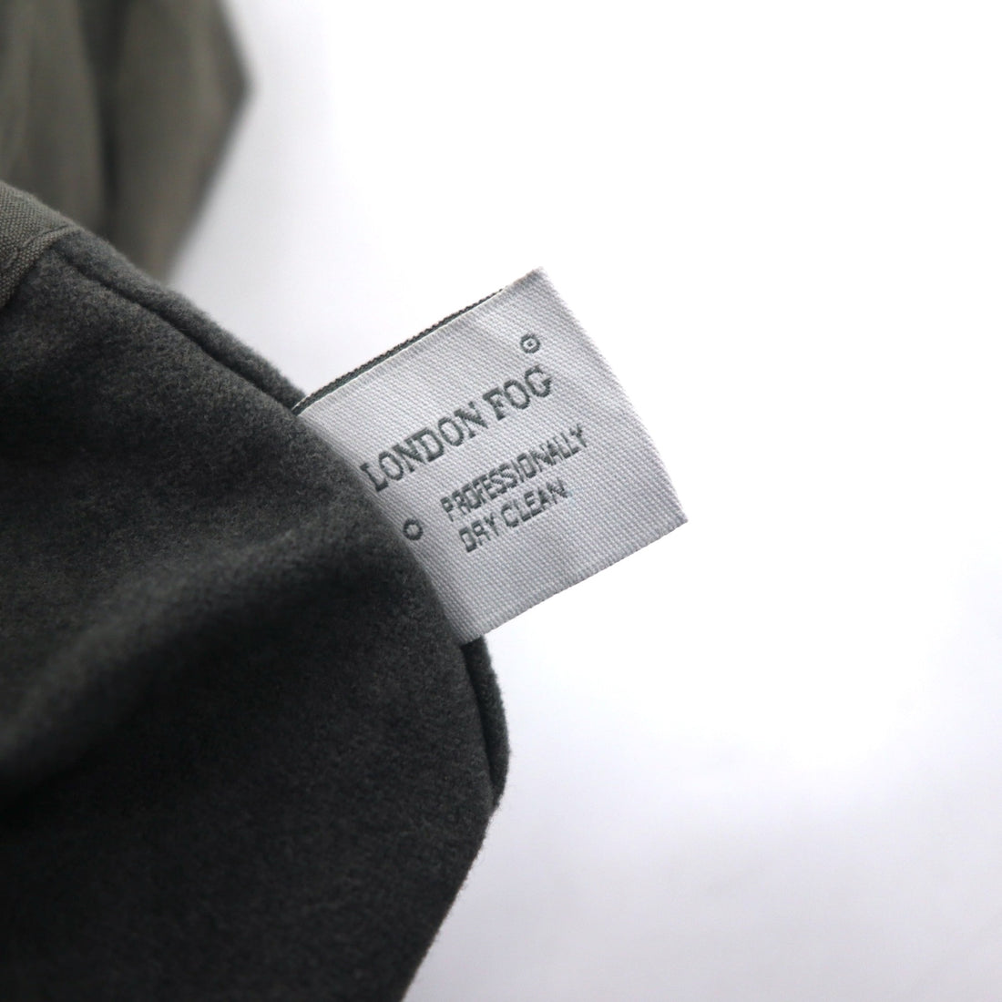 LONDON FOG ステンカラーコート XL グレー ポリエステル コットン ライナー着脱式