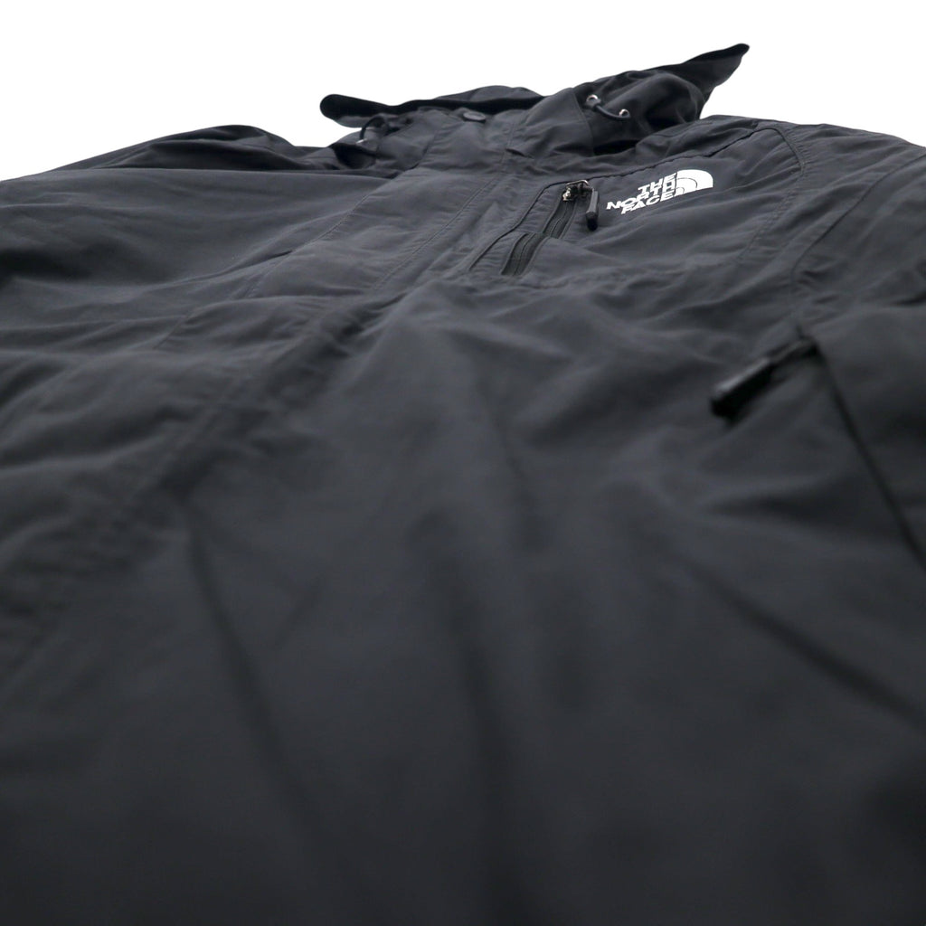 THE NORTH FACE Mountain Parka M Black Nylon HYVENT Water repellent Breathable Zip-in-zip US standard