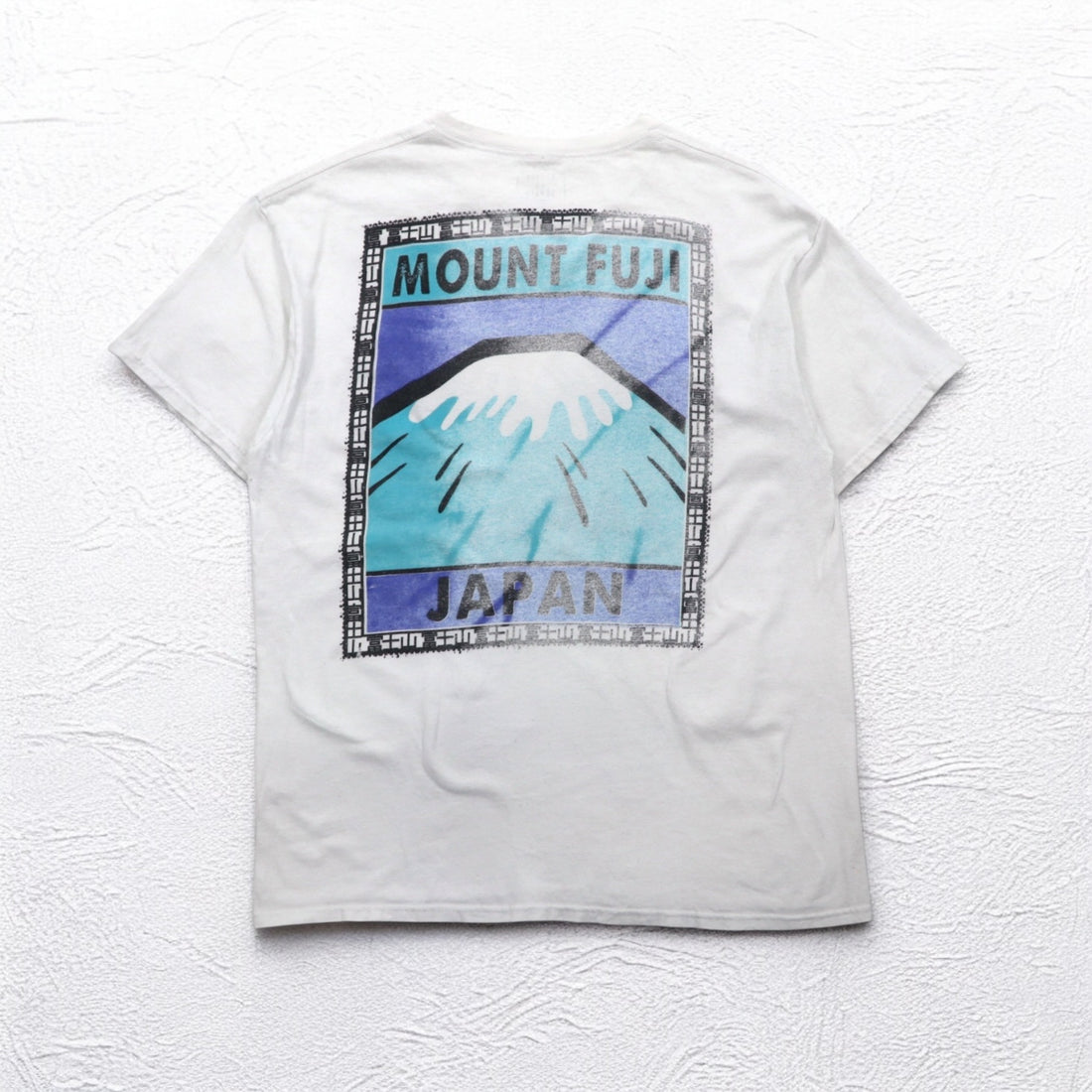Vintage リメイク Tシャツ RETURN TO SENDER 両面プリント L ホワイト MOUNT FUJI JAPAN 富士山