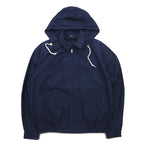 BARACUTA G9 Harrington Jacket, Detachable Hood, Swing Top, Medium, Navy