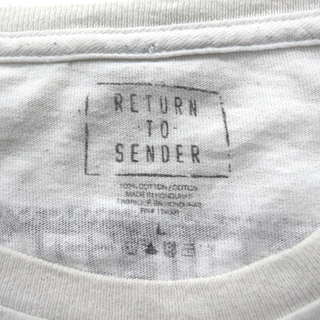 Vintage リメイク Tシャツ RETURN TO SENDER 両面プリント L ホワイト MOUNT FUJI JAPAN 富士山