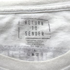 Vintage リメイク Tシャツ RETURN TO SENDER 両面プリント L ホワイト MOUNT FUJI JAPAN 富士山