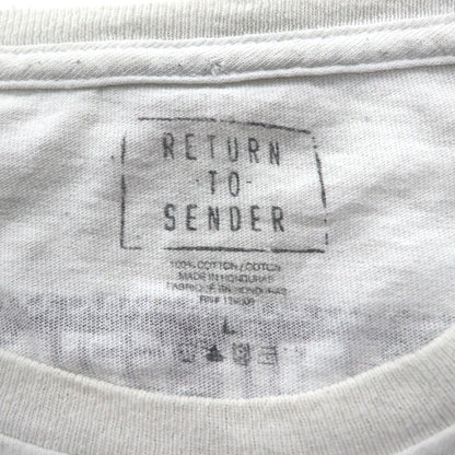 Vintage Remake T-shirt RETURN TO SENDER Double-sided Print L White MOUNT FUJI JAPAN Mount Fuji