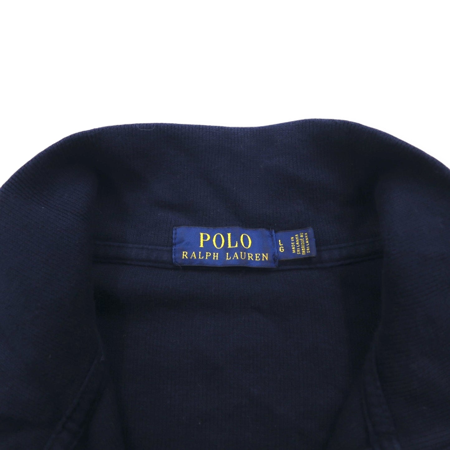 POLO RALPH LAUREN ハーフジップ スウェット L ネイビー コットン スモールポニー刺繍