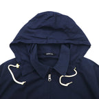 BARACUTA G9 Harrington Jacket, Detachable Hood, Swing Top, Medium, Navy