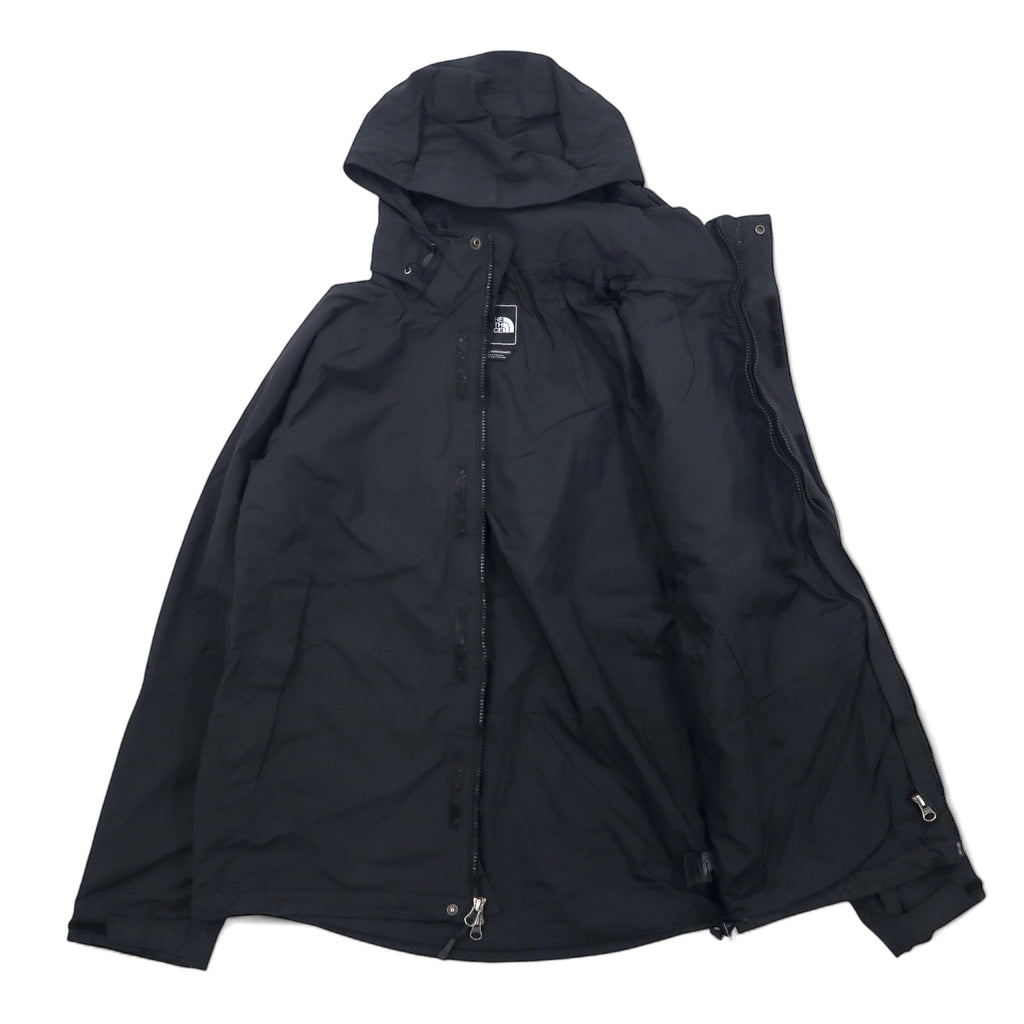 THE NORTH FACE Mountain Parka M Black Nylon HYVENT Water repellent Breathable Zip-in-zip US standard