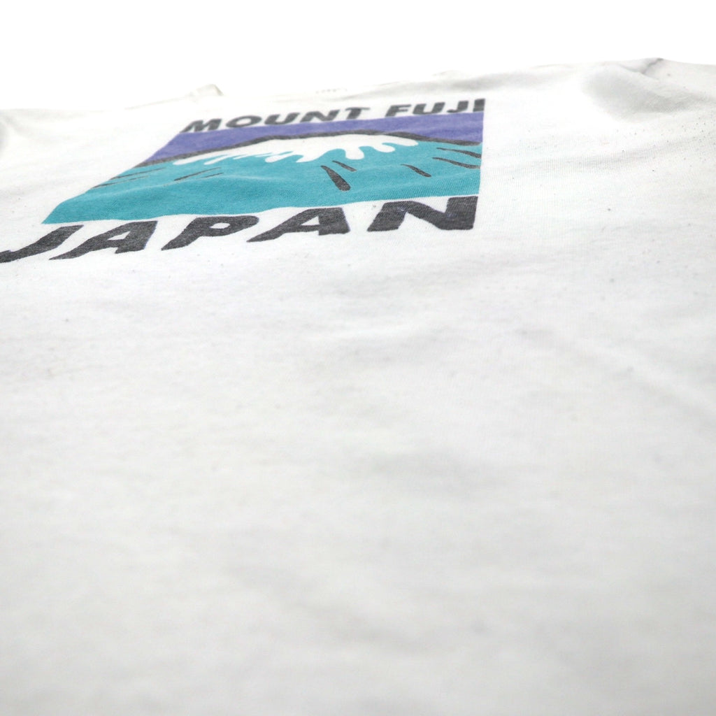 Vintage リメイク Tシャツ RETURN TO SENDER 両面プリント L ホワイト MOUNT FUJI JAPAN 富士山