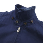 BARACUTA G9 Harrington Jacket, Detachable Hood, Swing Top, Medium, Navy