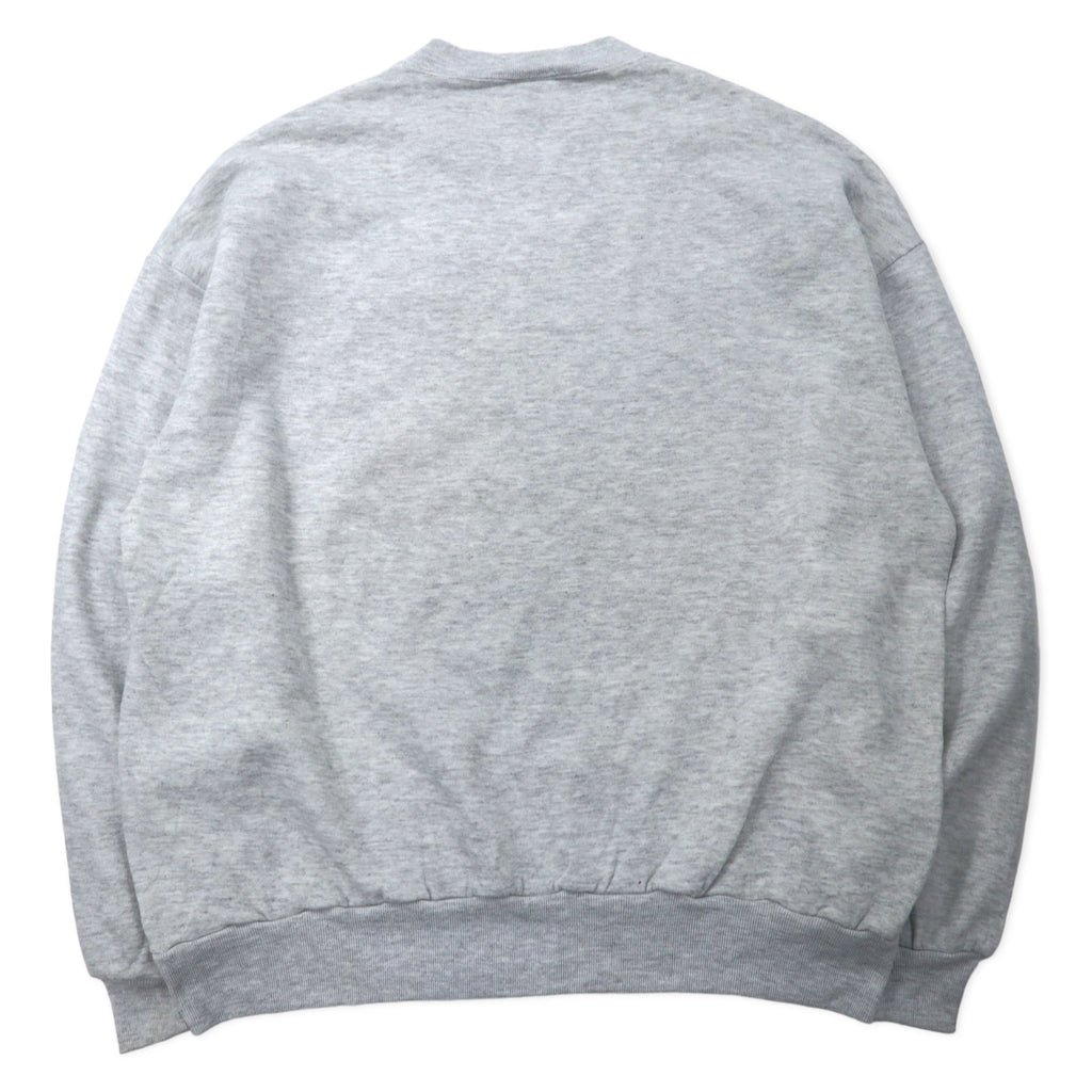 JERZEES Made in USA 90's ARTWEAR Print Sweatshirt 2X Gray Cotton Brushed Back Big Size