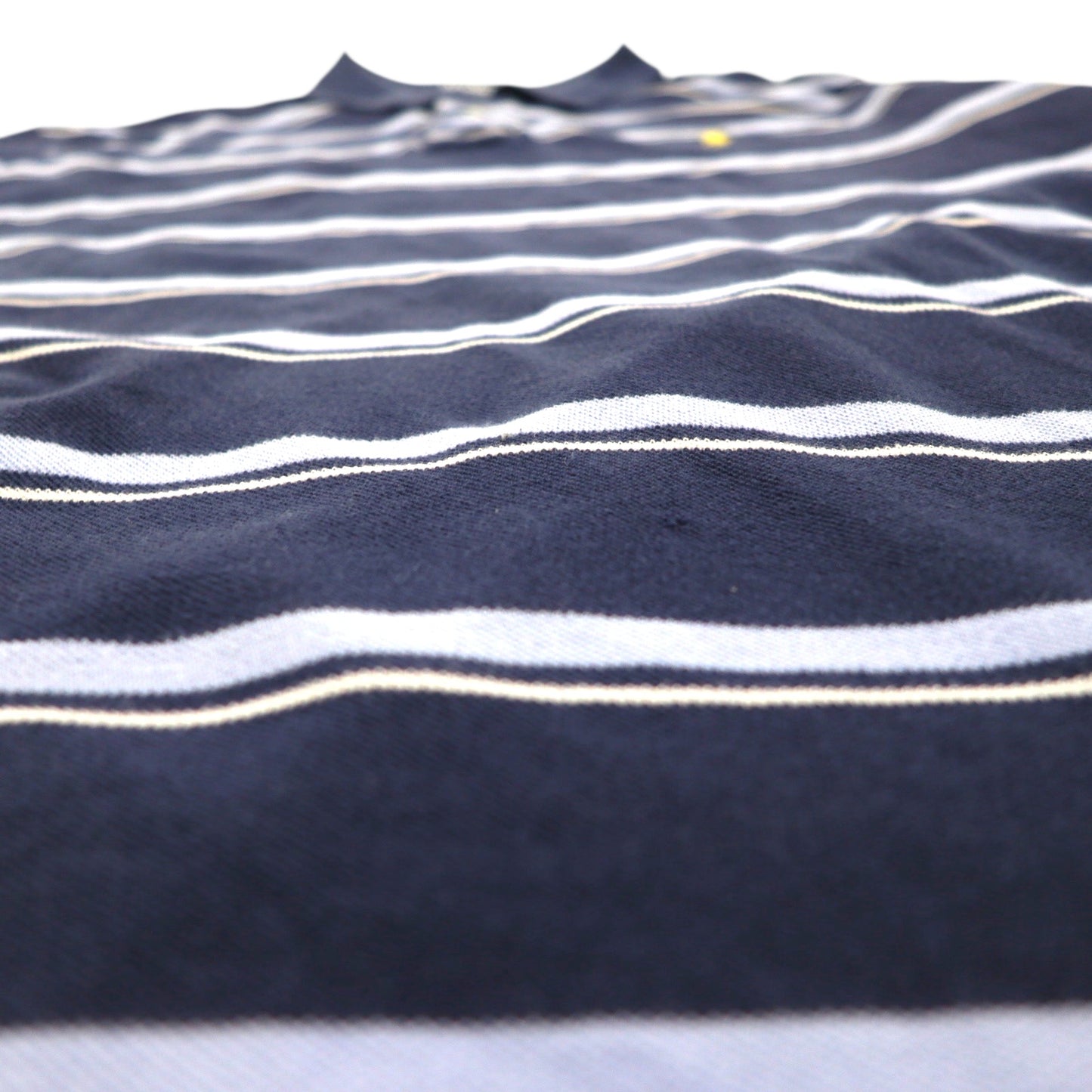 Polo by Ralph Lauren 90s Striped Polo Shirt, Size 2XL, Navy Blue Cotton, Pique with Small Pony Embroidery