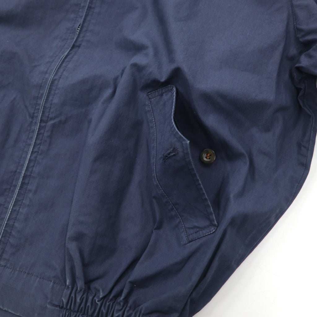 BARACUTA G9 Harrington Jacket, Detachable Hood, Swing Top, Medium, Navy