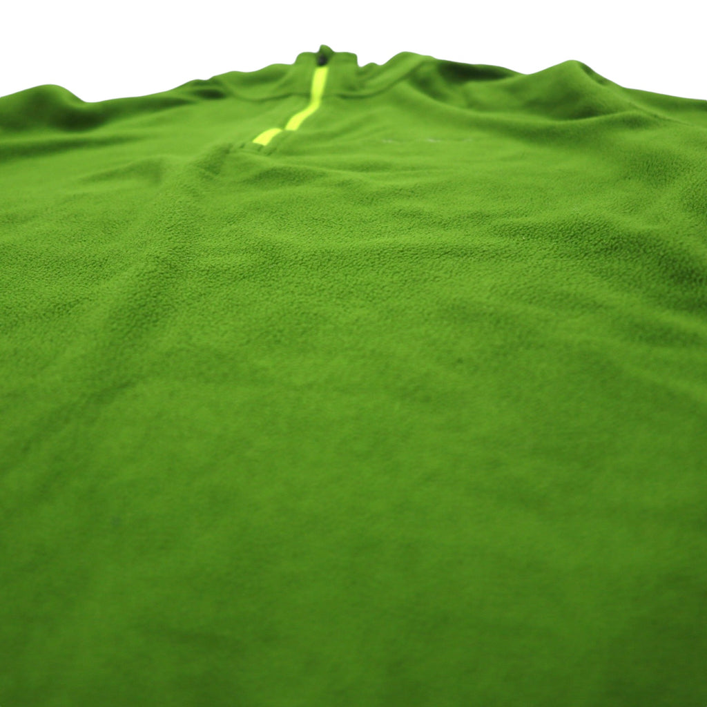 Eddie Bauer Half-Zip Fleece Jacket L Green Polyester POLARTEC One Point Logo Embroidery