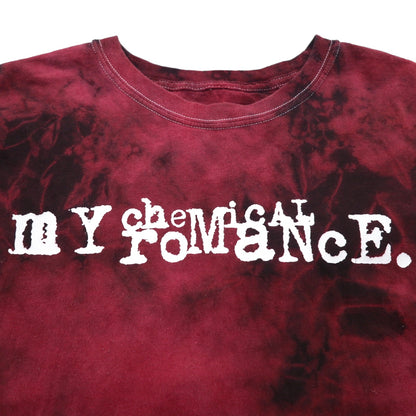 My Chemical Romance Rock Band T-Shirt, XL, Bordeaux Tie-Dye Cotton