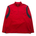 NIKE GOLF Half Zip Track Jacket Jersey L Red 1/4 Zip Therma-Fit Pullover Fleece Jacket 381259-651