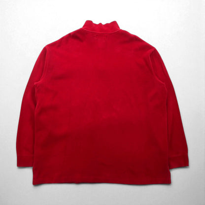 Polo Ralph Lauren 90年代 ハーフジップ スウェット トレーナー 2XL レッド スモールポニー刺繡 ビッグサイズ