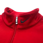 NIKE GOLF Half Zip Track Jacket Jersey L Red 1/4 Zip Therma-Fit Pullover Fleece Jacket 381259-651