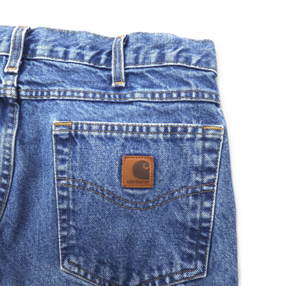 Carhartt Denim Pants Traditional Fit L Indigo Blue Cotton B180 DST Made in Mexico