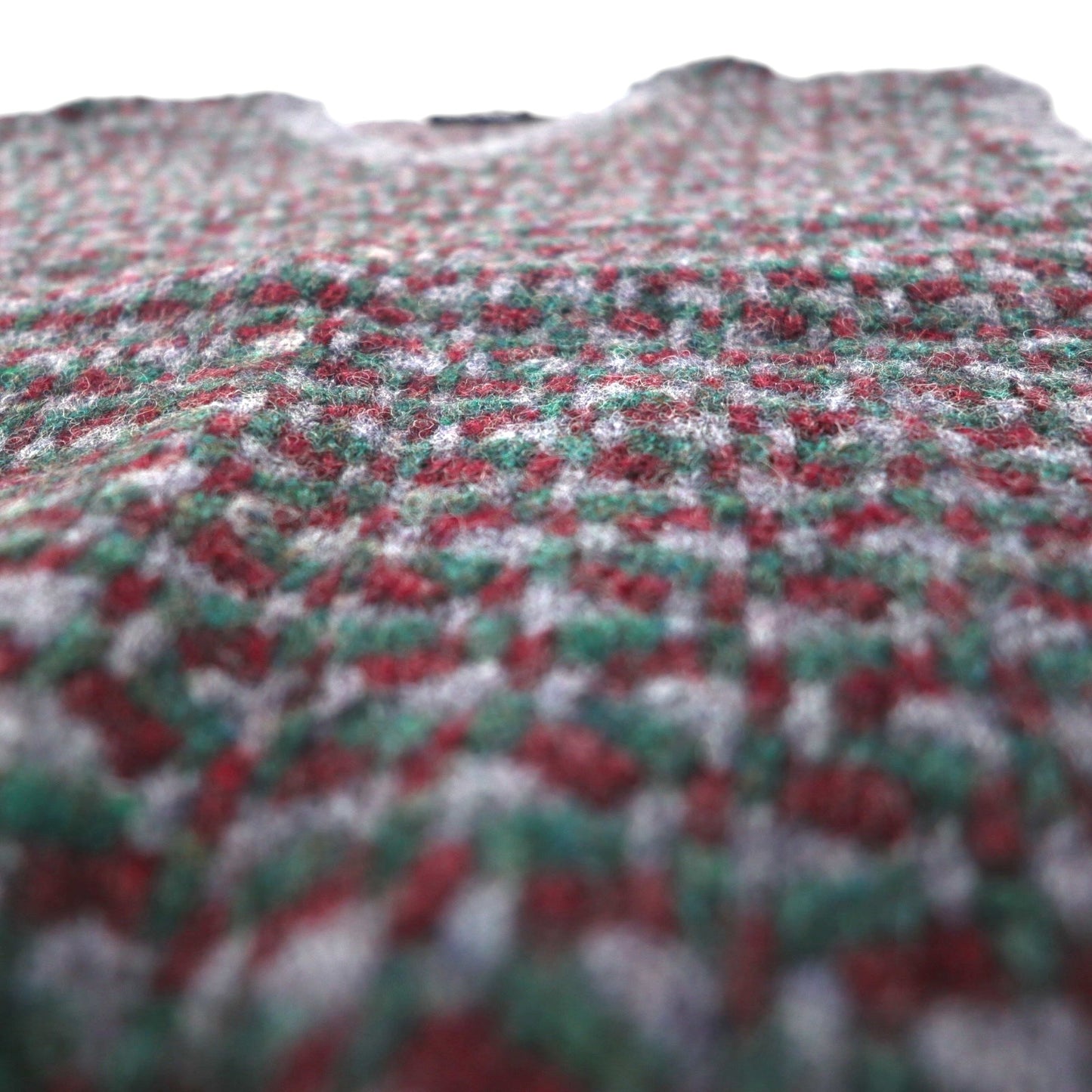 Woolrich 1980s British-made V-neck wide knit vest, size XL, grey wool