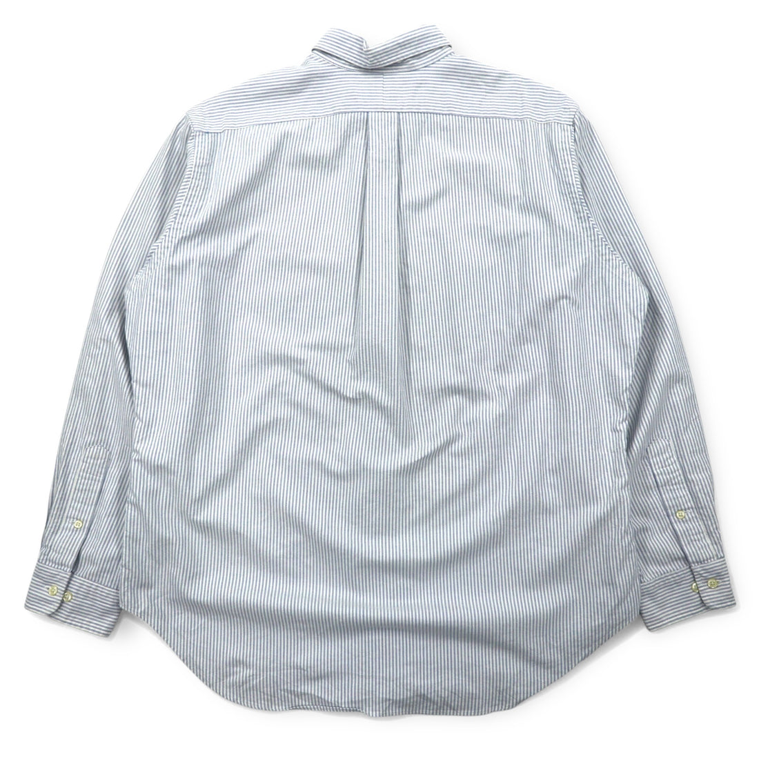 Ralph Lauren 90s Classic Fit Oxford Button Down Shirt XL Blue White Stripes Small Pony Embroidery
