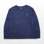 POLO RALPH LAUREN Long Sleeve T-shirt Long TL Navy Cotton Small Pony Embroidery