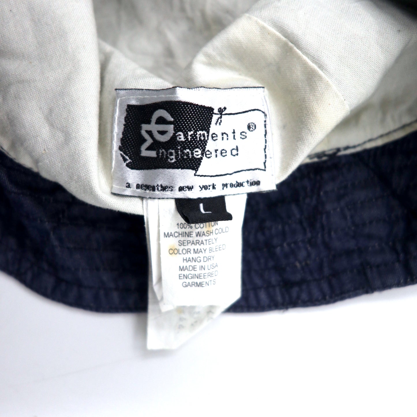 Engineered Garments USA製 バケット ハット インダストリアル 8オンス デニム インディゴ L ブルー コットン Bucket Hat - Industrial 8oz Denim