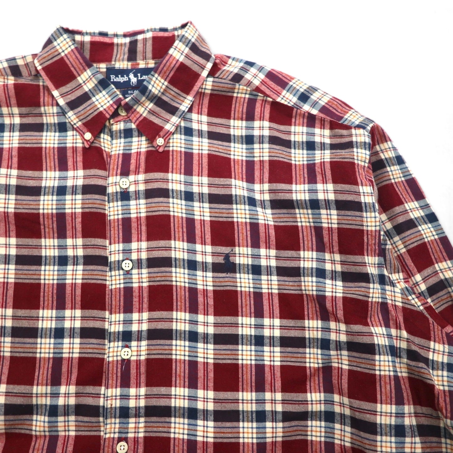 Ralph Lauren 90s Button-Down Flannel Shirt, Size XL, Red, Blaire Check, Small Pony Embroidery