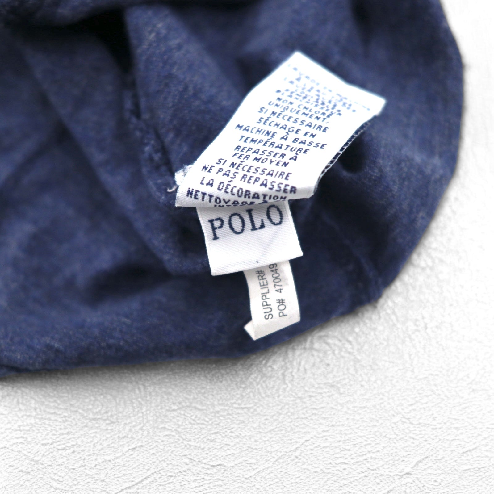 POLO RALPH LAUREN Long Sleeve T-shirt Long TL Navy Cotton Small Pony Embroidery