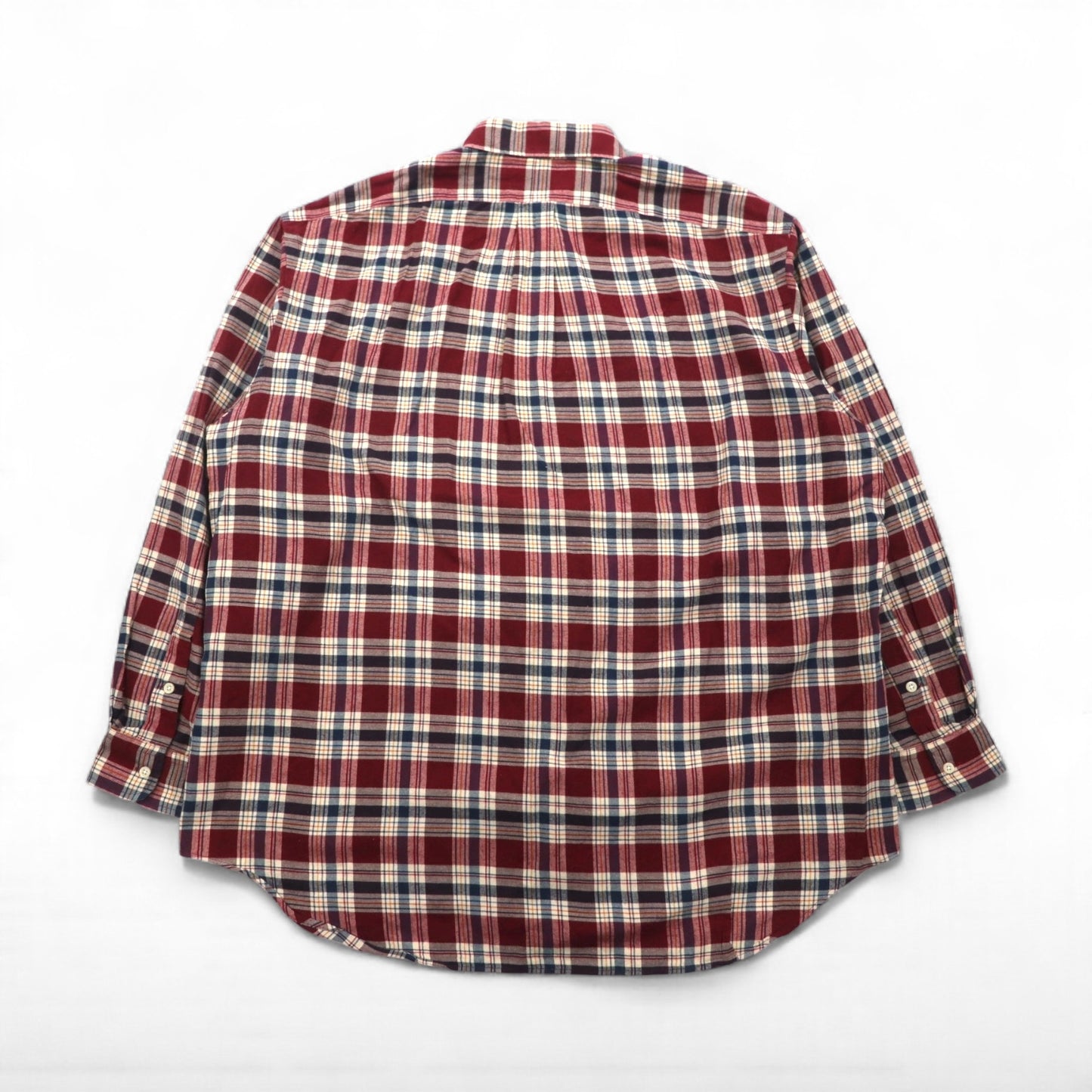 Ralph Lauren 90s Button-Down Flannel Shirt, Size XL, Red, Blaire Check, Small Pony Embroidery