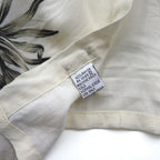 Pierre Cardin Aloha Shirt, XL, Black, White, Rayon, Hibiscus, Botanical