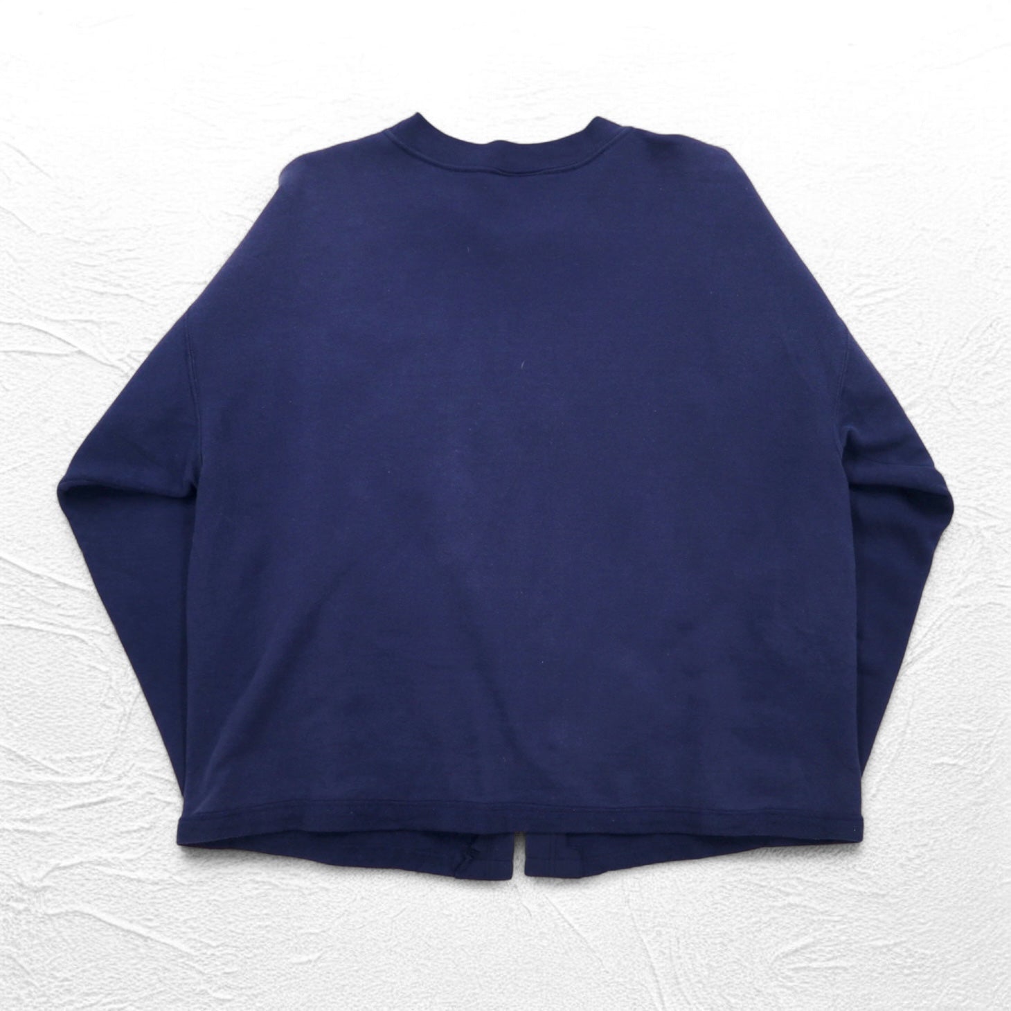 Hanes Remake Sweat Cardigan L Navy Cotton DAVIS BLUE DEVILS Made in Mexico