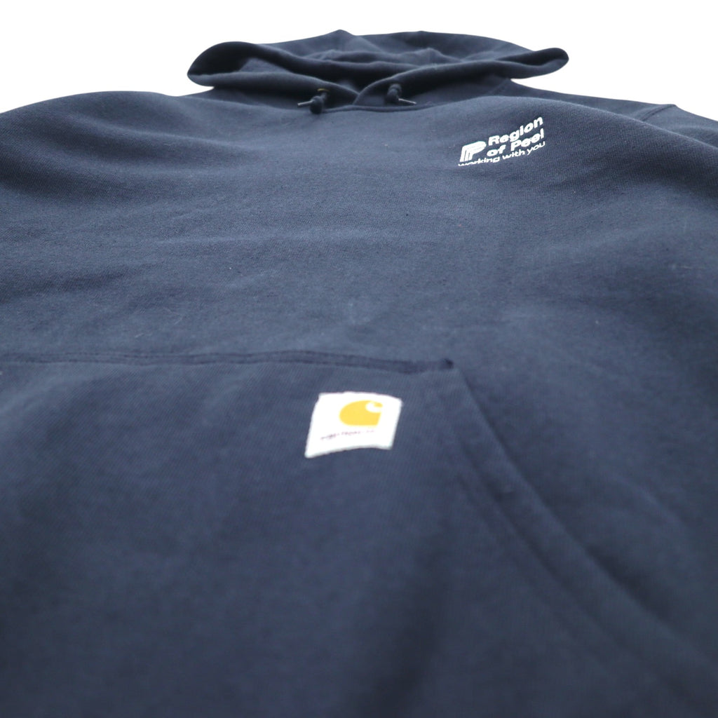 carhartt pullover hoodie L navy cotton fleece lining MIDWEIGHT PO HOODIE K121-472